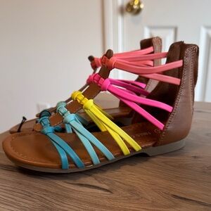 Falls Creek Multicolor Strappy Girls Sandals
